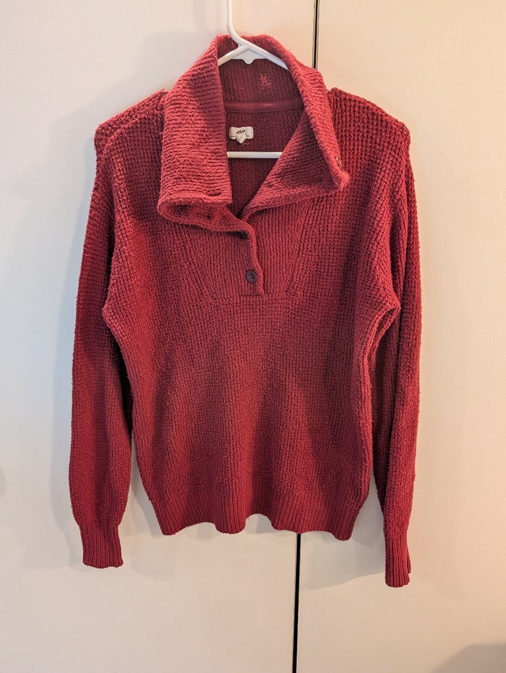 Aerie Cozy Red Button-Neck Women's XXS Sweater